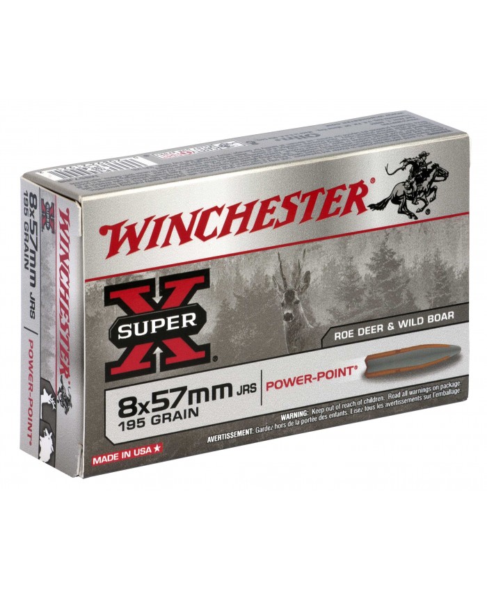 Win Mun 8X57JRS 195GR. Power Point